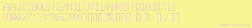 Clubdia ffy Font – Pink Fonts on Yellow Background