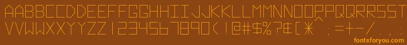 Hyperspace Font – Orange Fonts on Brown Background