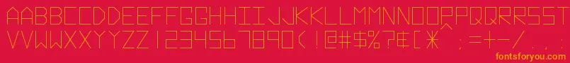 Hyperspace Font – Orange Fonts on Red Background