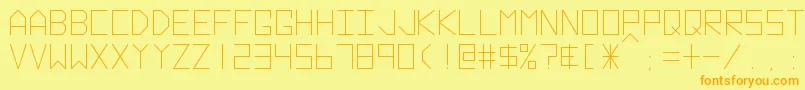 Hyperspace Font – Orange Fonts on Yellow Background