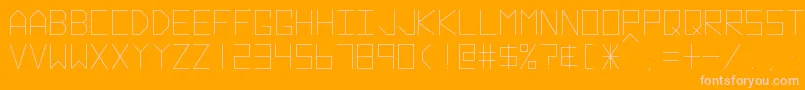 Hyperspace Font – Pink Fonts on Orange Background