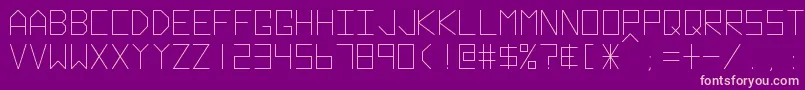 Hyperspace Font – Pink Fonts on Purple Background