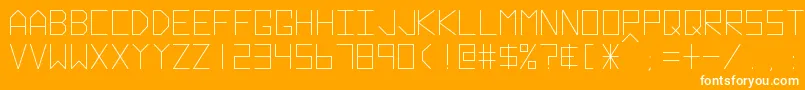 Hyperspace Font – White Fonts on Orange Background