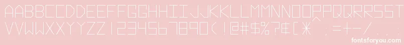 Hyperspace Font – White Fonts on Pink Background