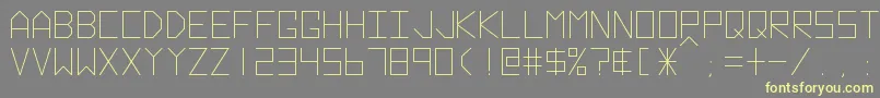 Hyperspace Font – Yellow Fonts on Gray Background