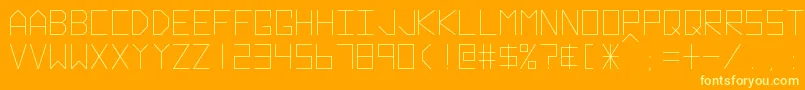 Hyperspace Font – Yellow Fonts on Orange Background