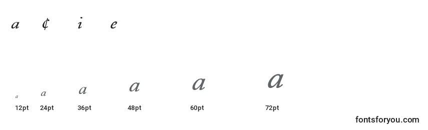 AdobeCaslonItalicExpert Font Sizes