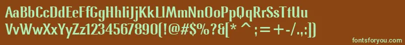 LennoxmditcTt Font – Green Fonts on Brown Background