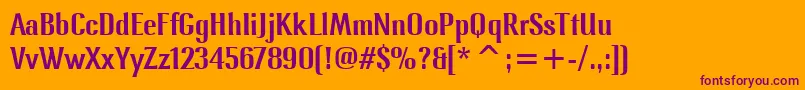 LennoxmditcTt Font – Purple Fonts on Orange Background