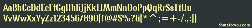 LennoxmditcTt Font – Yellow Fonts on Black Background