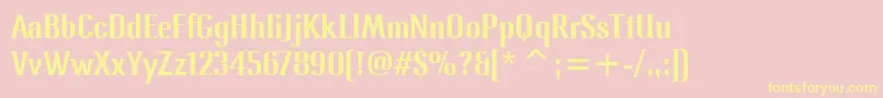 LennoxmditcTt Font – Yellow Fonts on Pink Background