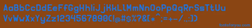 Solidsans Font – Blue Fonts on Brown Background
