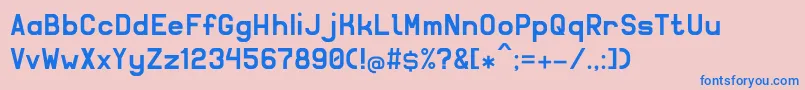 Solidsans Font – Blue Fonts on Pink Background