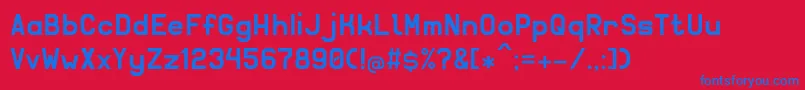 Solidsans Font – Blue Fonts on Red Background