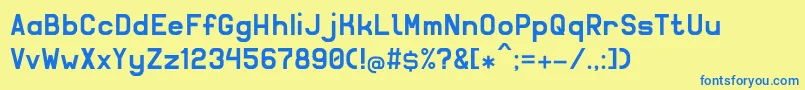 Solidsans Font – Blue Fonts on Yellow Background