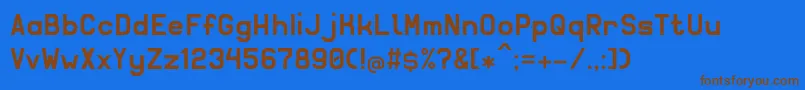 Solidsans Font – Brown Fonts on Blue Background