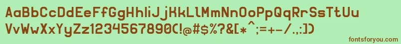 Solidsans Font – Brown Fonts on Green Background