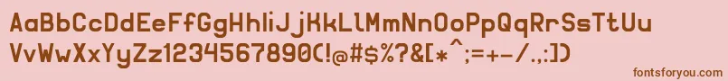 Solidsans Font – Brown Fonts on Pink Background
