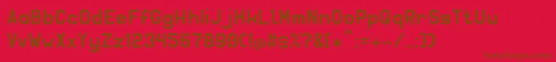 Solidsans Font – Brown Fonts on Red Background