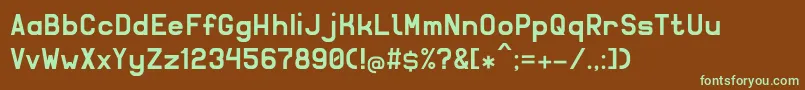 Solidsans-fontti – vihreät fontit ruskealla taustalla