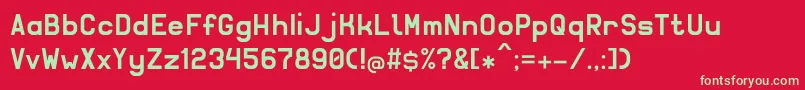 フォントSolidsans – 赤い背景に緑の文字
