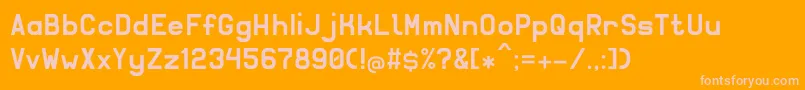 Solidsans Font – Pink Fonts on Orange Background
