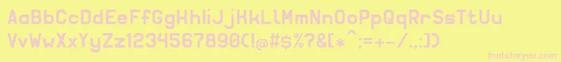 Solidsans Font – Pink Fonts on Yellow Background