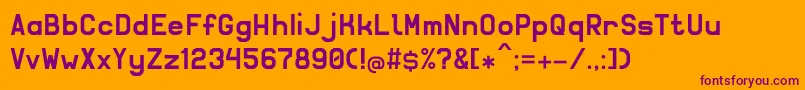 Solidsans Font – Purple Fonts on Orange Background