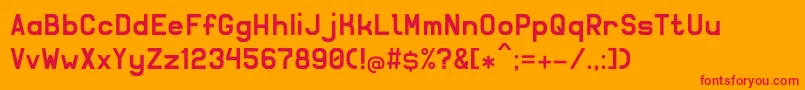 Solidsans Font – Red Fonts on Orange Background