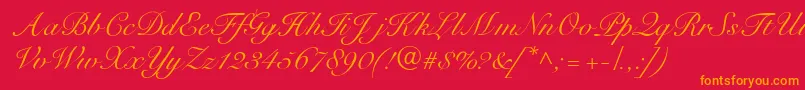 Подробнее о шрифте R791ScriptRegular Шрифт R791ScriptRegular – оранжевые шрифты на красном фоне