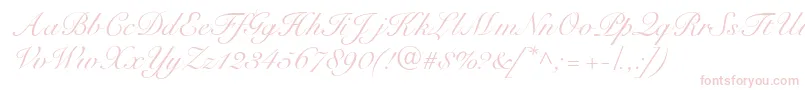 R791ScriptRegular-Schriftart – Rosa Schriften auf weißem Hintergrund