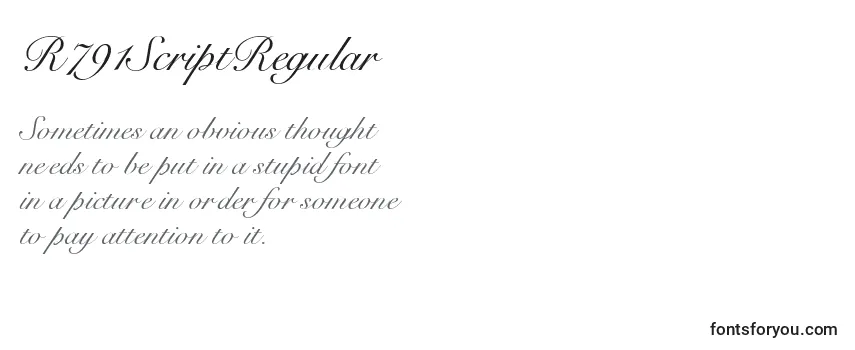 R791ScriptRegular Font