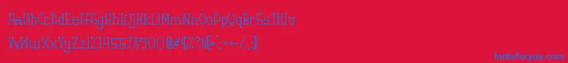 Graphemic Font – Blue Fonts on Red Background