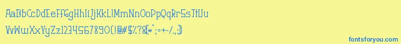 Graphemic Font – Blue Fonts on Yellow Background