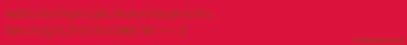 フォントGraphemic – 赤い背景に茶色の文字