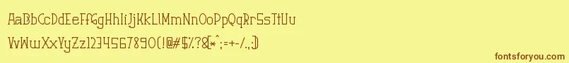 Шрифт Graphemic – коричневые шрифты на жёлтом фоне