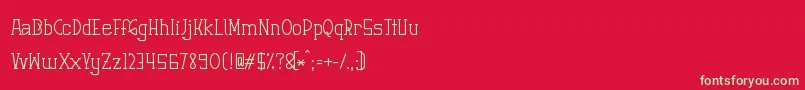 フォントGraphemic – 赤い背景に緑の文字