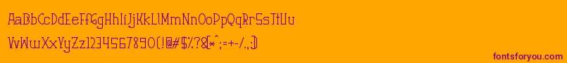 Graphemic Font – Purple Fonts on Orange Background