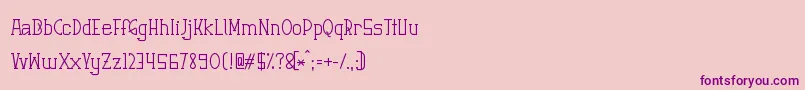 Graphemic Font – Purple Fonts on Pink Background