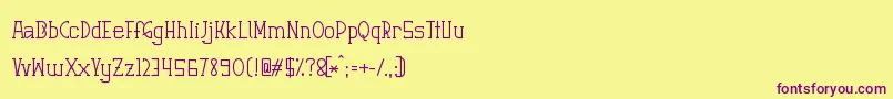 Graphemic Font – Purple Fonts on Yellow Background