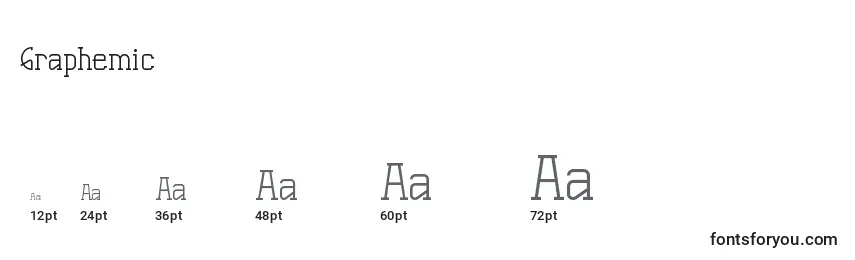Размеры шрифта Graphemic