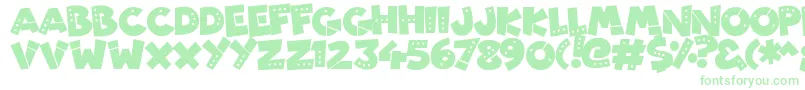 Шрифт PatchyRobots – зелёные шрифты на белом фоне