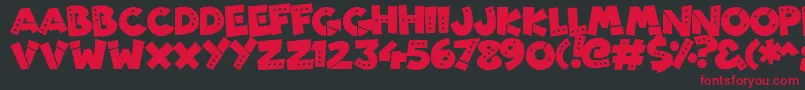 PatchyRobots Font – Red Fonts on Black Background