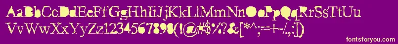 Pudmsf Font – Yellow Fonts on Purple Background