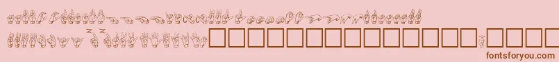 Ga Font – Brown Fonts on Pink Background