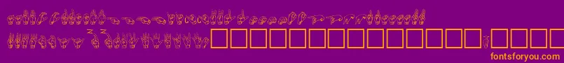 Ga Font – Orange Fonts on Purple Background