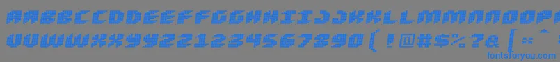 Loud Noise Skew Font – Blue Fonts on Gray Background
