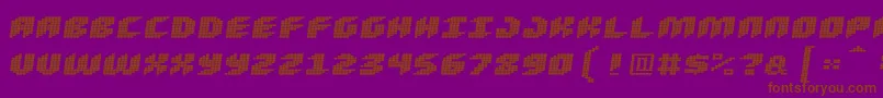 Loud Noise Skew Font – Brown Fonts on Purple Background