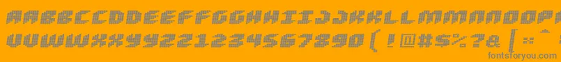 Loud Noise Skew Font – Gray Fonts on Orange Background