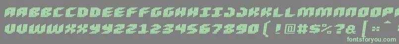 Loud Noise Skew Font – Green Fonts on Gray Background
